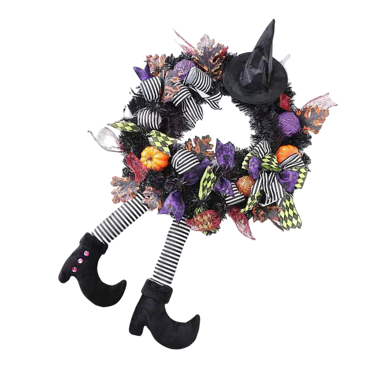 CAMS Halloween Wreath Long Legged Wicked Witch Decor
