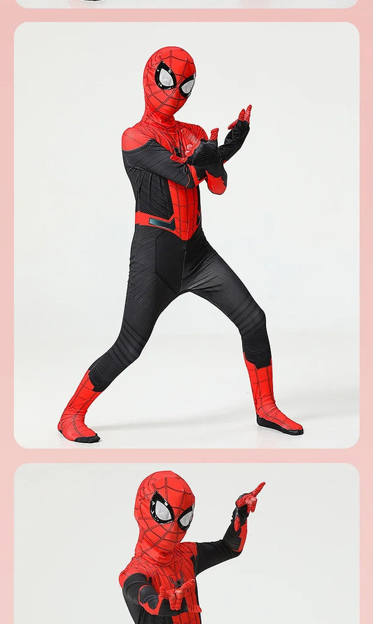 CAMS Halloween Role‑Play Bodysuit Stretchy Full Jumpsuit With Headcover Hero Themed Outfit For Cosplay Enthusiasts