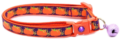 CAMS Pumpkins and Gold Breakaway Cat Collar