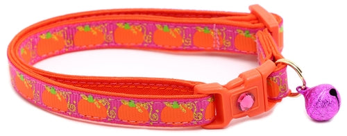 CAMS Pumpkins and Gold Breakaway Cat Collar