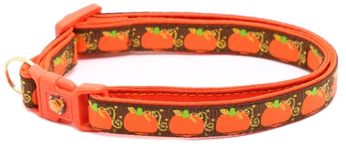 CAMS Pumpkins and Gold Breakaway Cat Collar