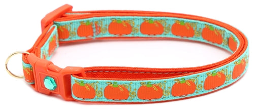 CAMS Pumpkins and Gold Breakaway Cat Collar