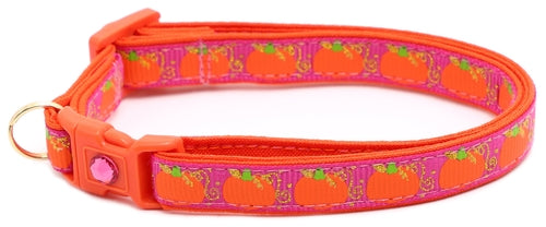 CAMS Pumpkins and Gold Breakaway Cat Collar