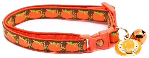 CAMS Pumpkins and Gold Breakaway Cat Collar