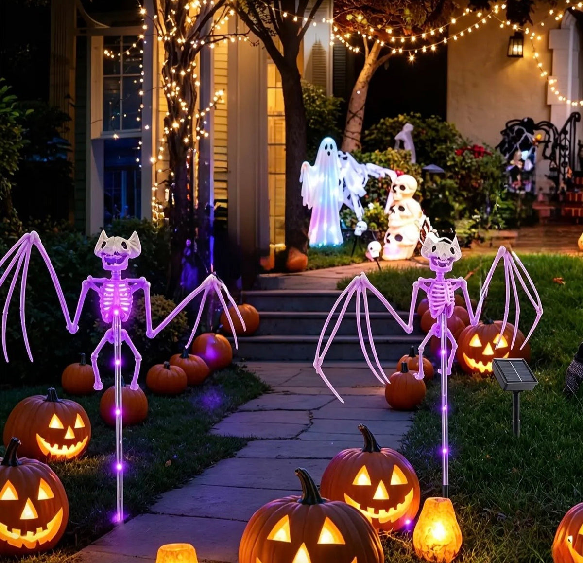 CAMS Halloween Party Decorations 2PACKS Outdoor Solar Garden Lights