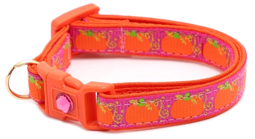 CAMS Pumpkins and Gold Breakaway Cat Collar