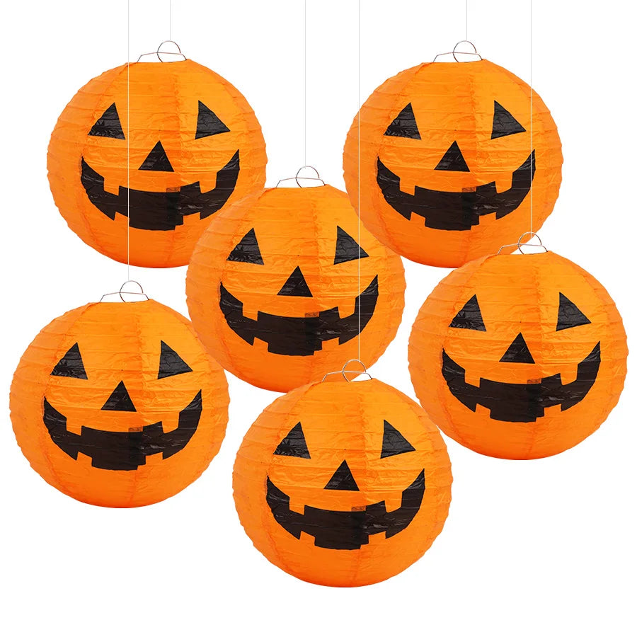 CAMS 1/6Pcs Halloween Hanging Paper Lantern