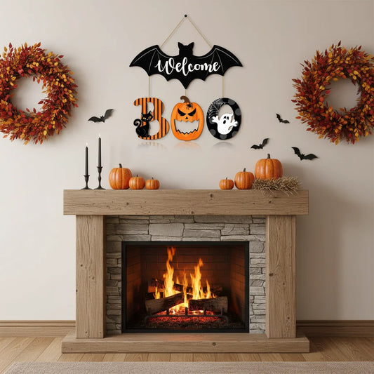 CAMS Vintage Halloween BOO Door Hanging Decorations