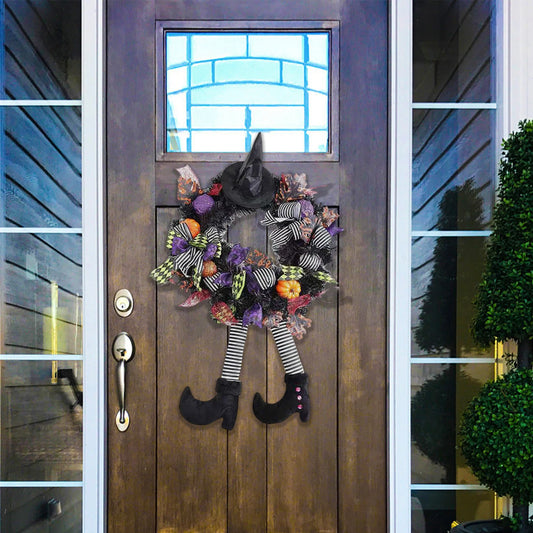 CAMS Halloween Wreath Long Legged Wicked Witch Decor