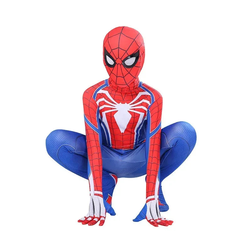 CAMS Halloween Role‑Play Bodysuit Stretchy Full Jumpsuit With Headcover Hero Themed Outfit For Cosplay Enthusiasts