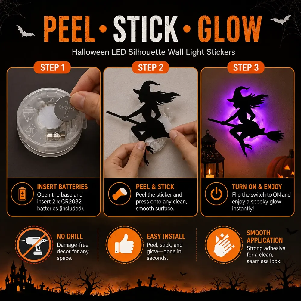 CAMS LED Halloween 3DWall Stickers