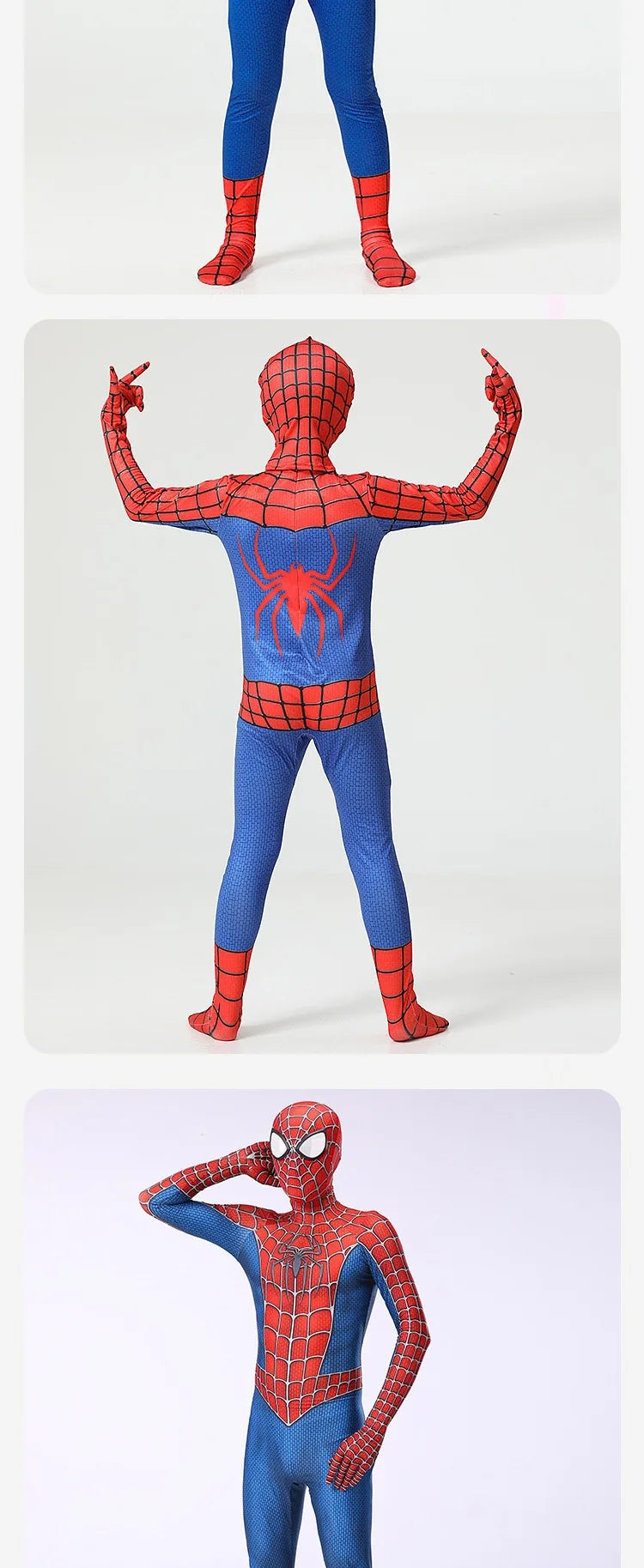 CAMS Halloween Role‑Play Bodysuit Stretchy Full Jumpsuit With Headcover Hero Themed Outfit For Cosplay Enthusiasts