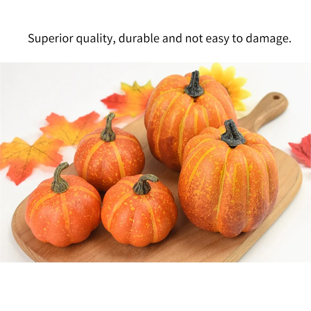 CAMS 7Pcs  Artificial Pumpkin Decor for Halloween