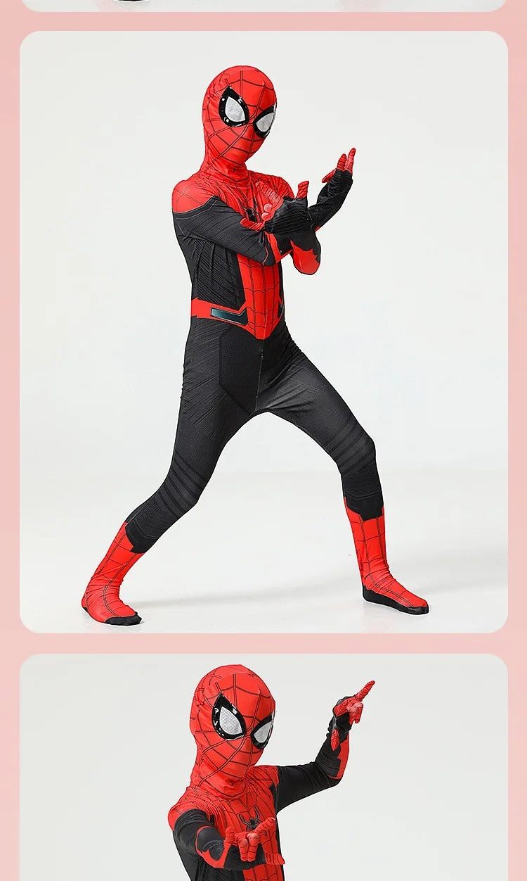 CAMS Halloween Role‑Play Bodysuit Stretchy Full Jumpsuit With Headcover Hero Themed Outfit For Cosplay Enthusiasts