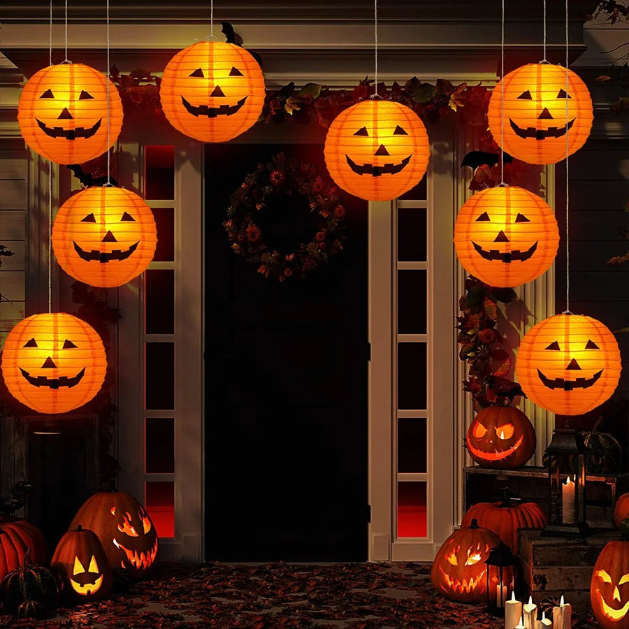CAMS 1/6Pcs Halloween Hanging Paper Lantern