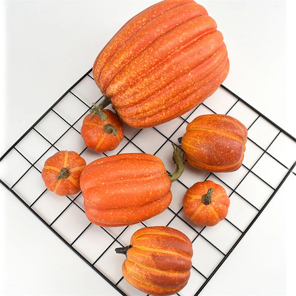 CAMS 7Pcs  Artificial Pumpkin Decor for Halloween