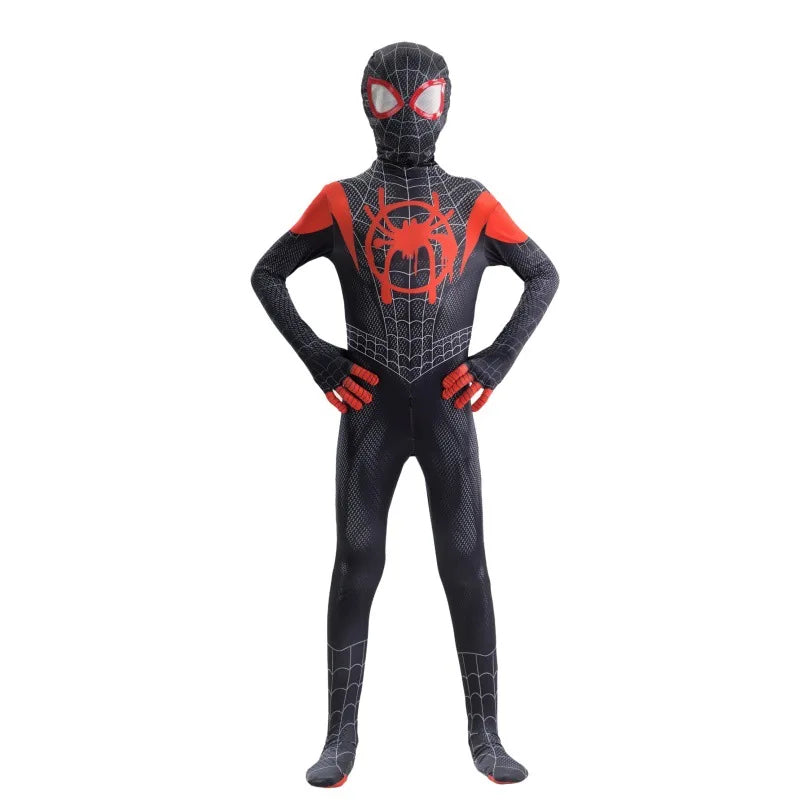CAMS Miles Morales Full Zentai Cosplay Suit Spider Theme Outfit Halloween Party Costume Collectible Holiday Gift For Cos Fans