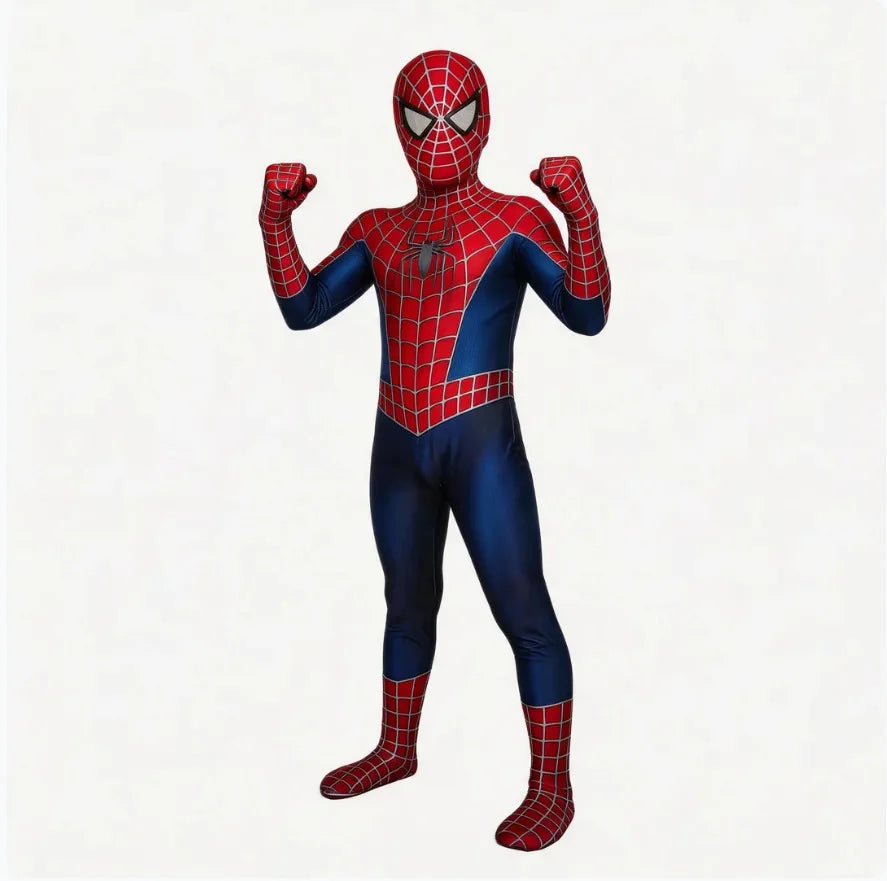 CAMS Halloween Role‑Play Bodysuit Stretchy Full Jumpsuit With Headcover Hero Themed Outfit For Cosplay Enthusiasts
