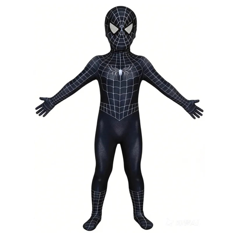 CAMS Halloween Role‑Play Bodysuit Stretchy Full Jumpsuit With Headcover Hero Themed Outfit For Cosplay Enthusiasts