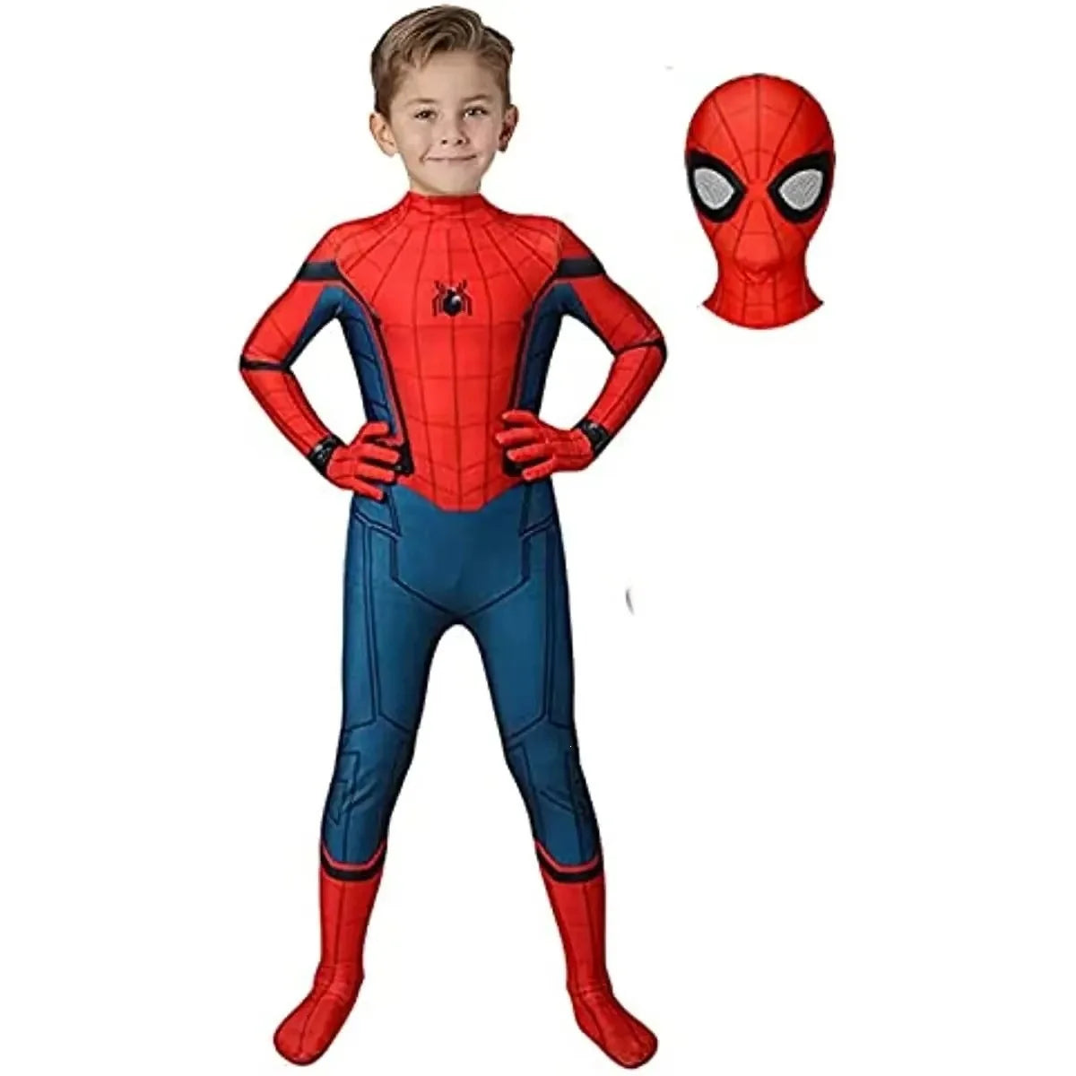 CAMS Halloween Role‑Play Bodysuit Stretchy Full Jumpsuit With Headcover Hero Themed Outfit For Cosplay Enthusiasts