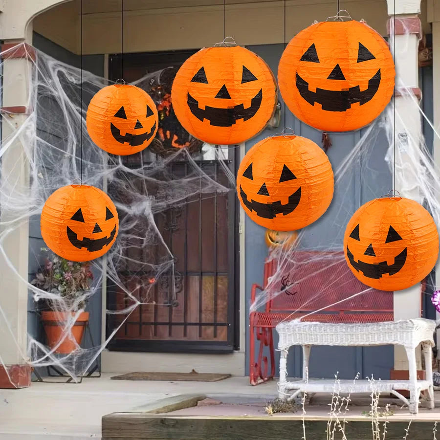 CAMS 1/6Pcs Halloween Hanging Paper Lantern
