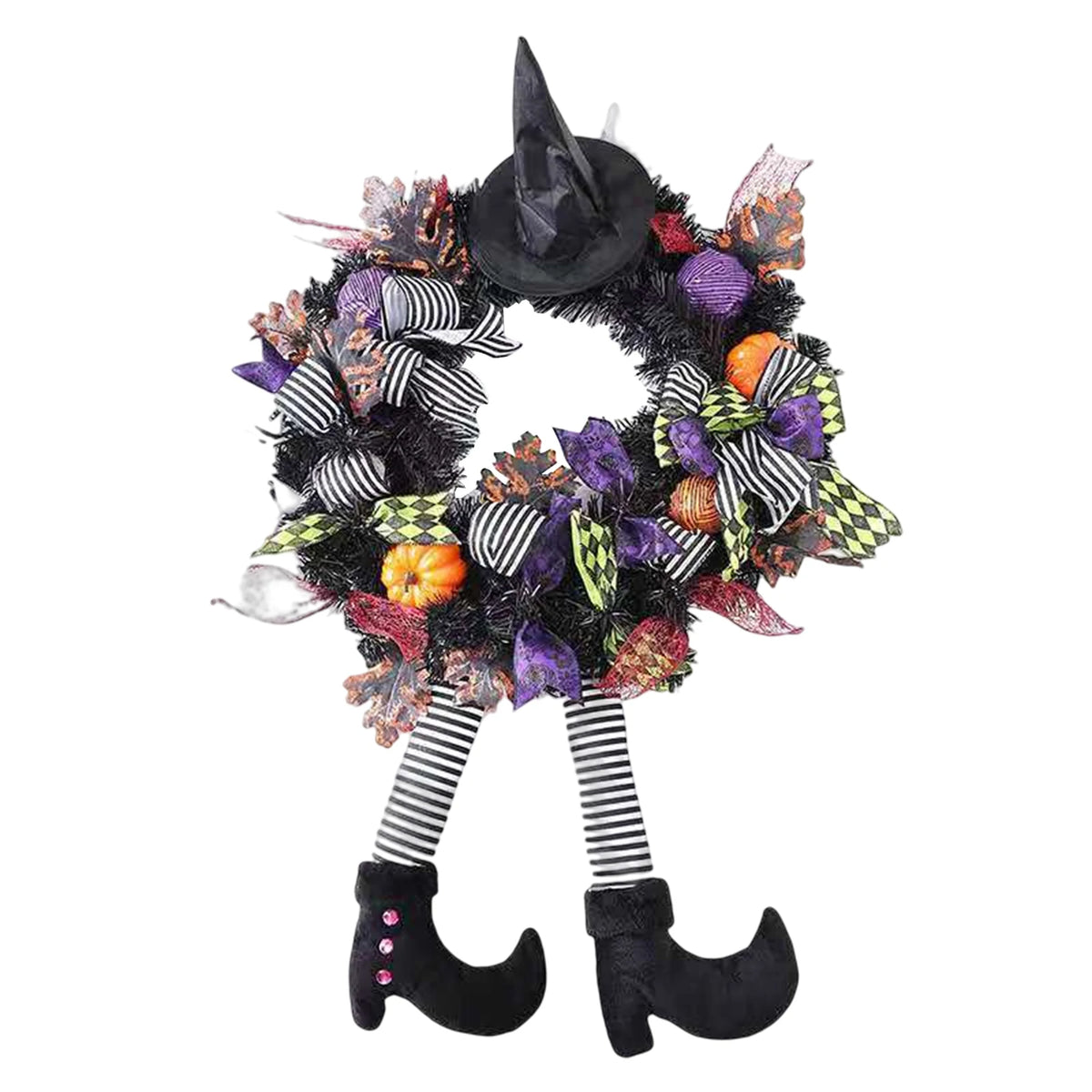 CAMS Halloween Wreath Long Legged Wicked Witch Decor
