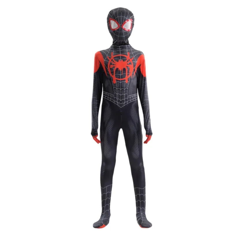 CAMS Miles Morales Full Zentai Cosplay Suit Spider Theme Outfit Halloween Party Costume Collectible Holiday Gift For Cos Fans