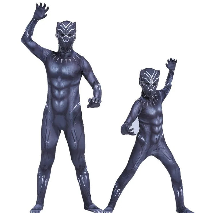 CAMS Halloween Role‑Play Bodysuit Stretchy Full Jumpsuit With Headcover Hero Themed Outfit For Cosplay Enthusiasts