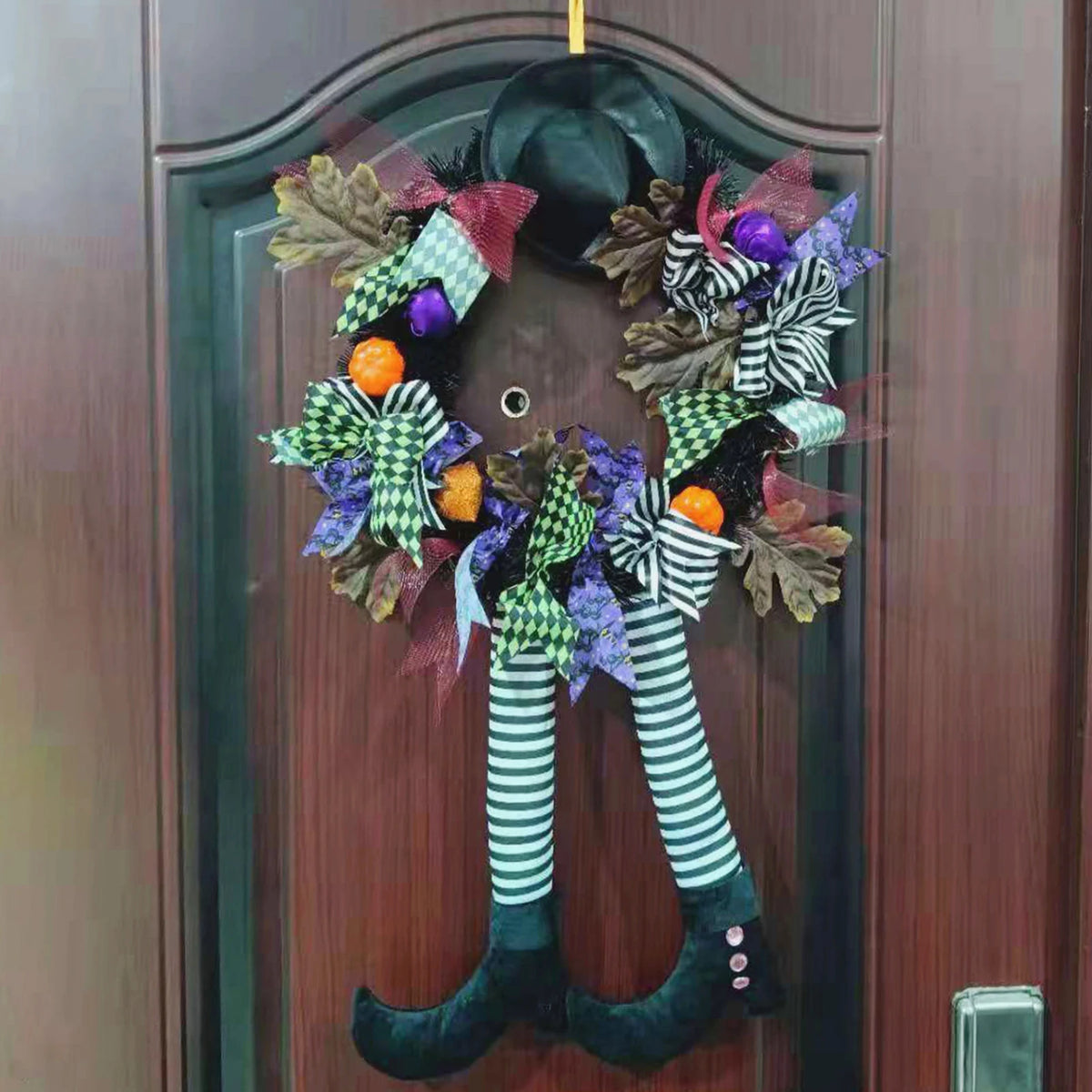 CAMS Halloween Wreath Long Legged Wicked Witch Decor