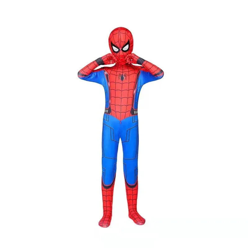 CAMS Halloween Role‑Play Bodysuit Stretchy Full Jumpsuit With Headcover Hero Themed Outfit For Cosplay Enthusiasts