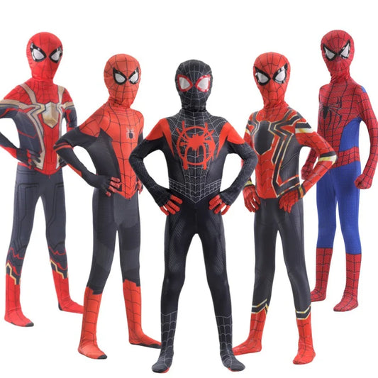 CAMS Miles Morales Full Zentai Cosplay Suit Spider Theme Outfit Halloween Party Costume Collectible Holiday Gift For Cos Fans