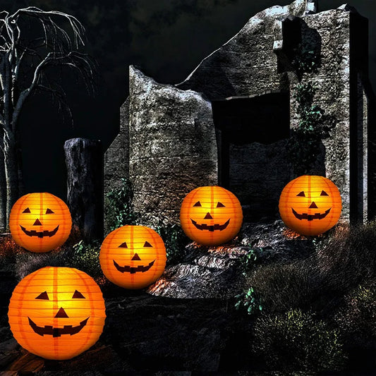 CAMS 1/6Pcs Halloween Hanging Paper Lantern