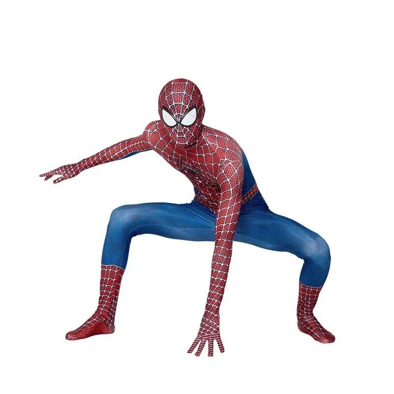 CAMS Halloween Role‑Play Bodysuit Stretchy Full Jumpsuit With Headcover Hero Themed Outfit For Cosplay Enthusiasts