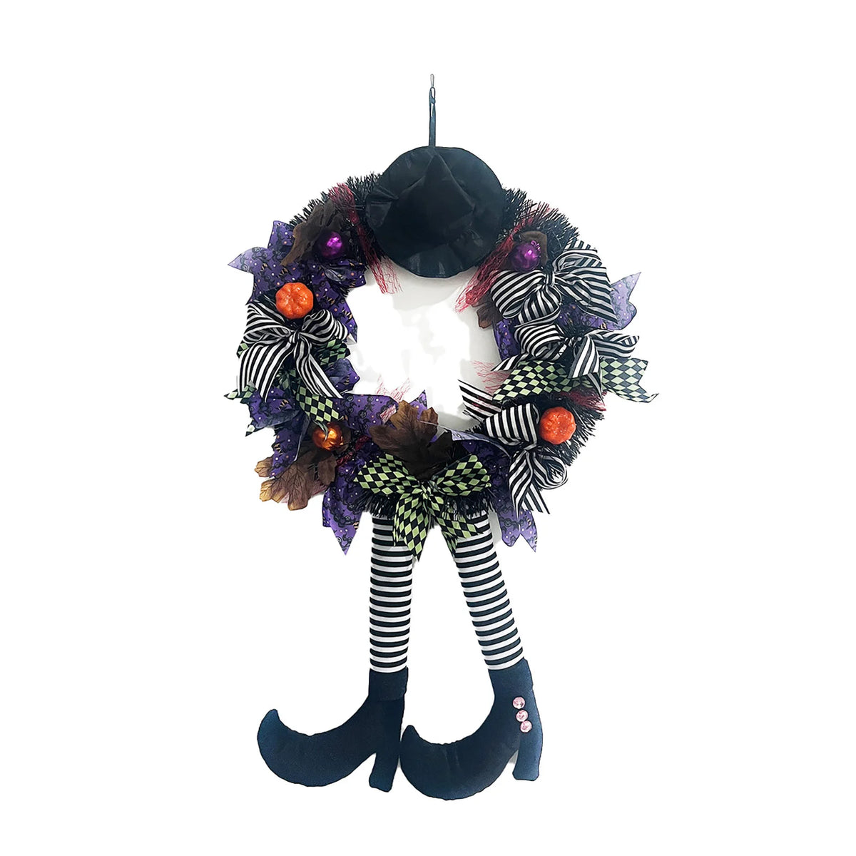 CAMS Halloween Wreath Long Legged Wicked Witch Decor