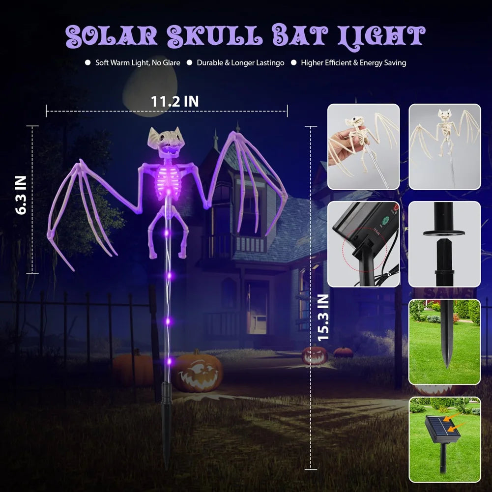 CAMS Halloween Party Decorations 2PACKS Outdoor Solar Garden Lights